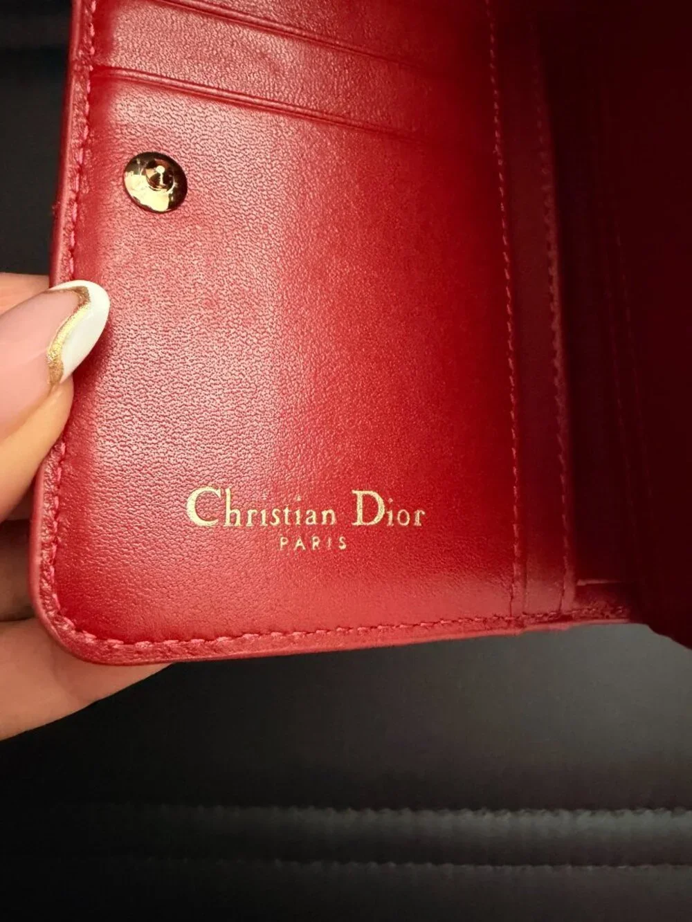 Dior Red Patent Leather Wallet